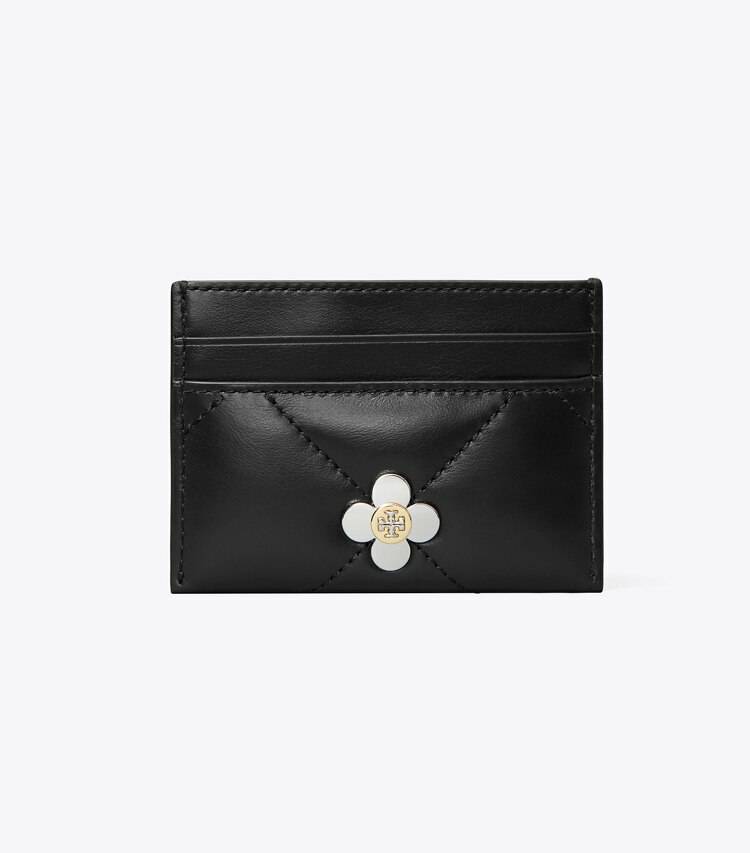 Tory Burch Black Card Cases Kira Diamond Quilt Clover Card Case Women - Image 2