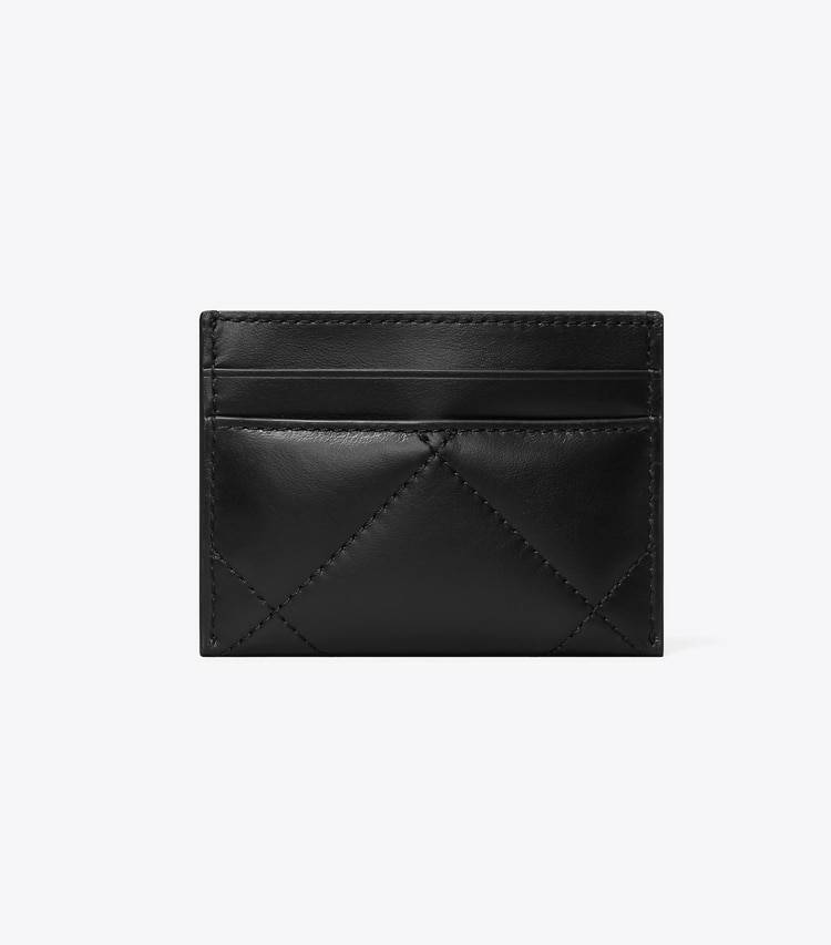 Tory Burch Black Card Cases Kira Diamond Quilt Clover Card Case Women - Image 3