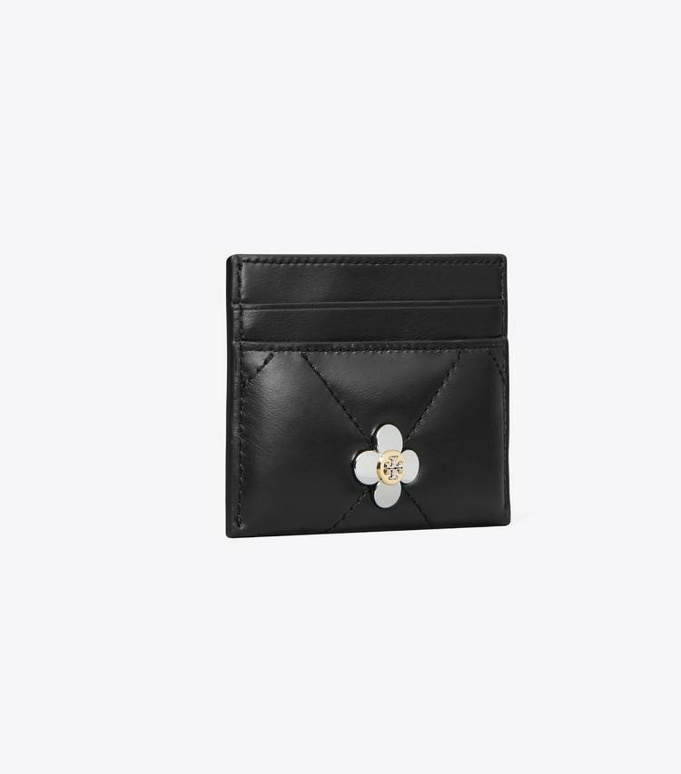 Tory Burch Black Card Cases Kira Diamond Quilt Clover Card Case Women