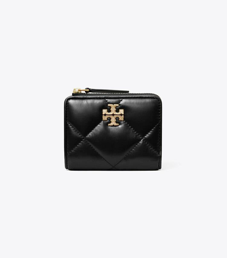 Tory Burch Black Kira Diamond Quilt Pavé Logo Bi-Fold Wallet Wallets Women - Image 2
