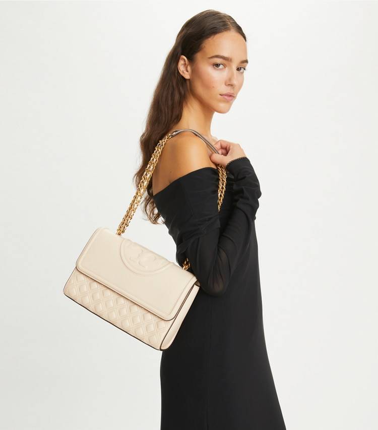 Tory Burch Fleming Convertible Shoulder Bag New Cream Women Shoulder Bags - Image 3