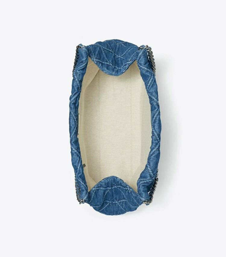 Tory Burch Hobo Bags Women Denim Fleming Soft Denim Hobo Bag - Image 5