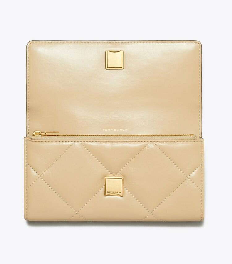 Tory Burch Kira Diamond Quilt Flap Wallet Wallets Women Vanilla Soft Serve - Image 3
