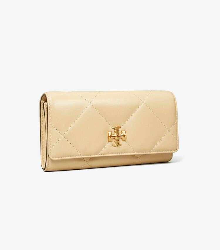 Tory Burch Kira Diamond Quilt Flap Wallet Wallets Women Vanilla Soft Serve