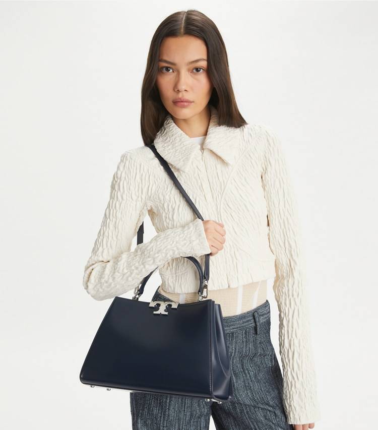 Tory Burch New Navy Eleanor Satchel Women Satchels - Image 2
