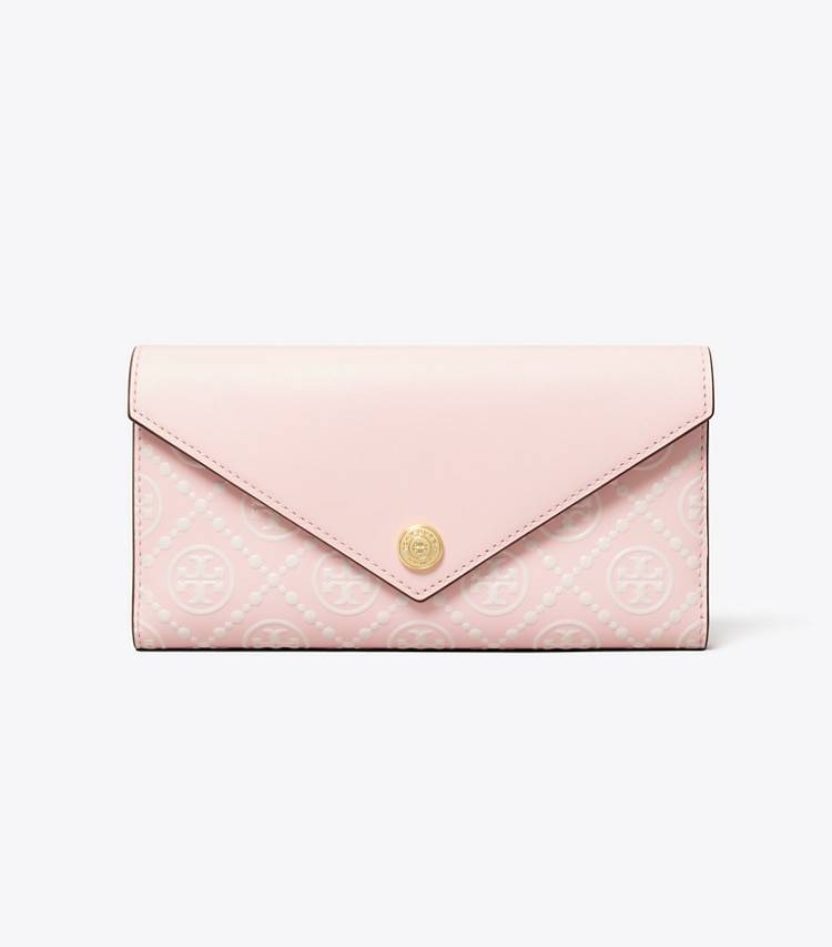 Tory Burch Powder Pink / New Cream Women Wallets T Monogram Contrast Embossed Envelope Wallet - Image 2