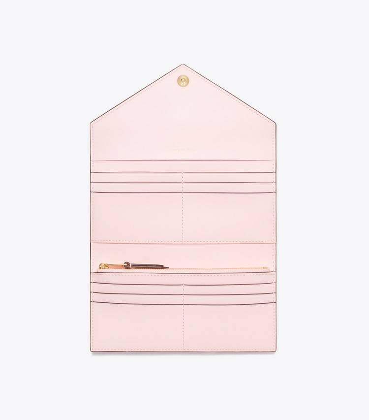 Tory Burch Powder Pink / New Cream Women Wallets T Monogram Contrast Embossed Envelope Wallet - Image 3
