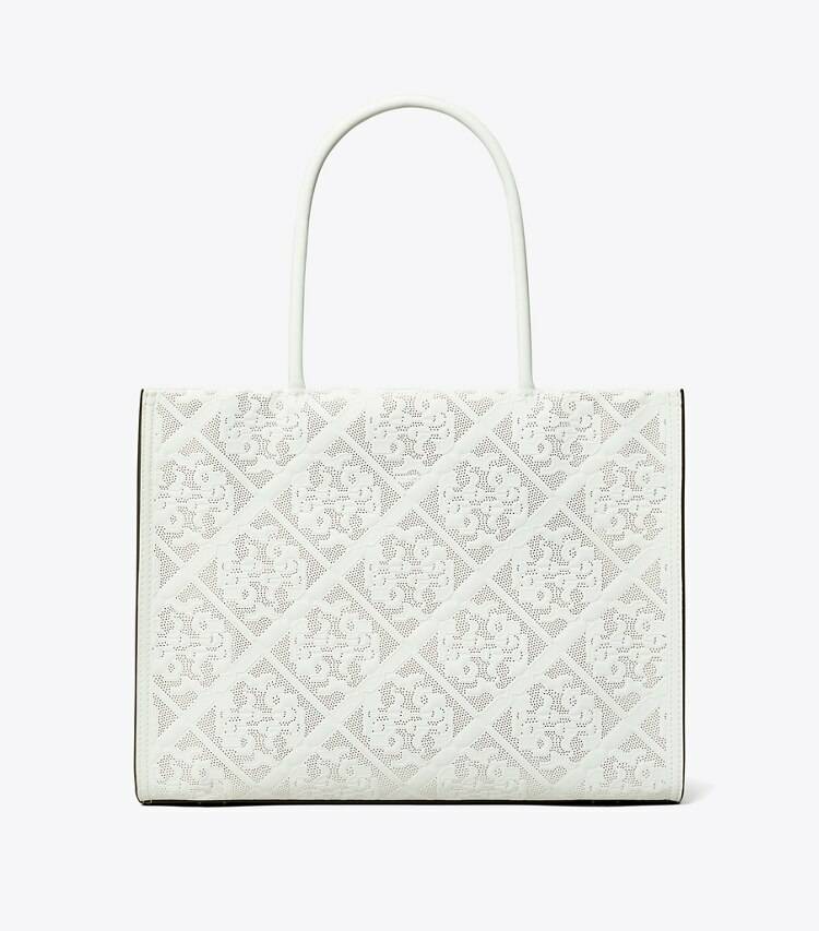 Tory Burch Small Ella Bio Perforated Tote Tote Bags Blanc Women - Image 5