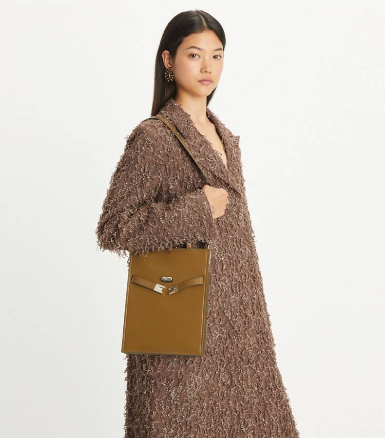Tory Burch Small Lee Radziwill Shopper Women Soft Acorn Shoulder Bags - Image 2