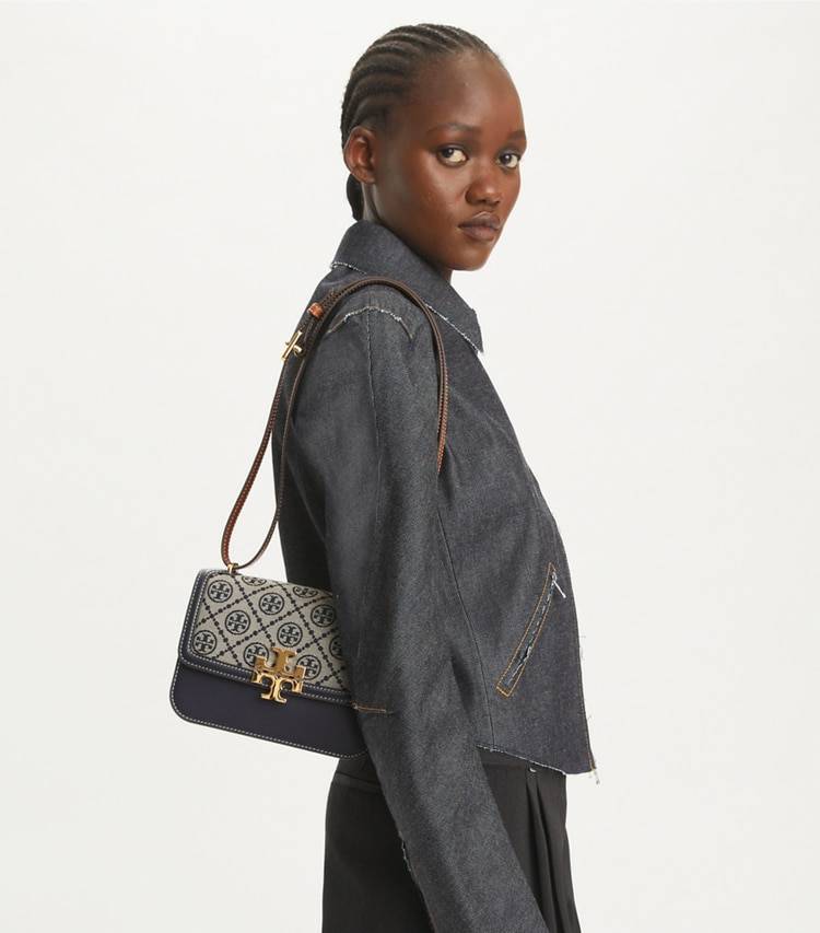 Tory Burch T Monogram Small Eleanor Bag Tory Navy Shoulder Bags Women - Image 2