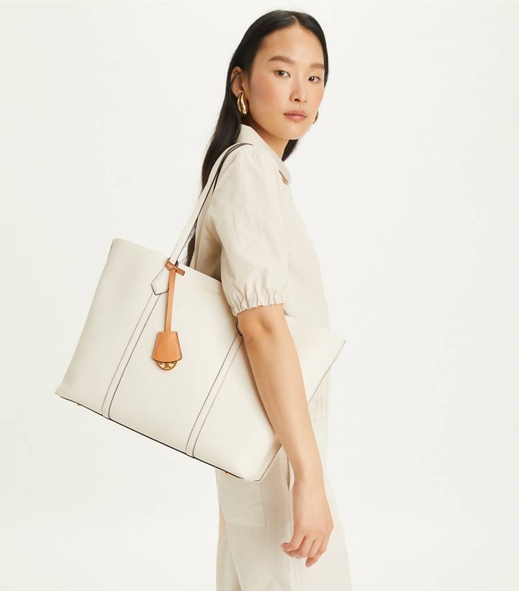 Tory Burch Tote Bags Perry Triple-Compartment Tote New Ivory Women - Image 3