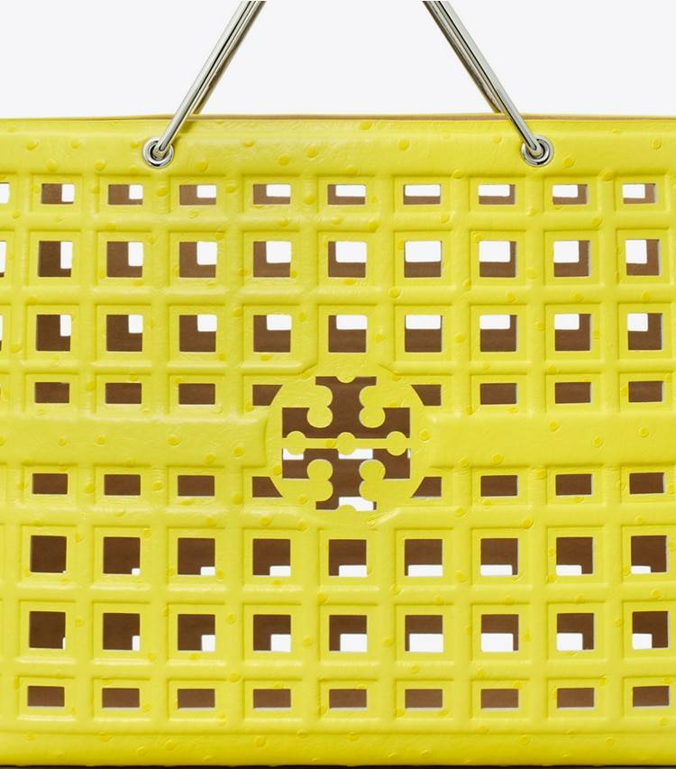 Tory Burch Tote Bags Yellow Daisy Women Ella Embossed Market Tote - Image 4