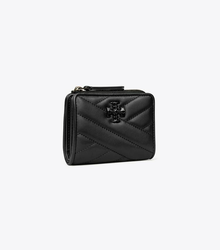 Tory Burch Wallets Black Kira Chevron Powder Coated Bi-Fold Wallet Women