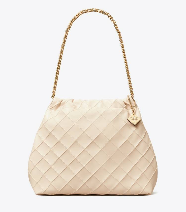 Tory Burch Women Fleming Soft Hobo Bag New Cream Hobo Bags - Image 3