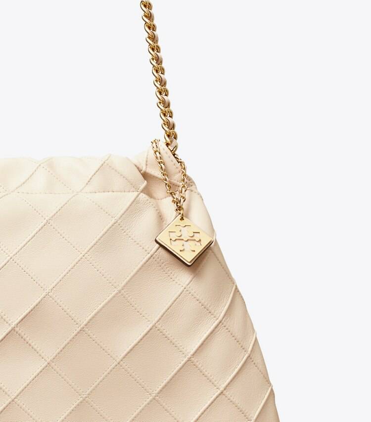 Tory Burch Women Fleming Soft Hobo Bag New Cream Hobo Bags - Image 4