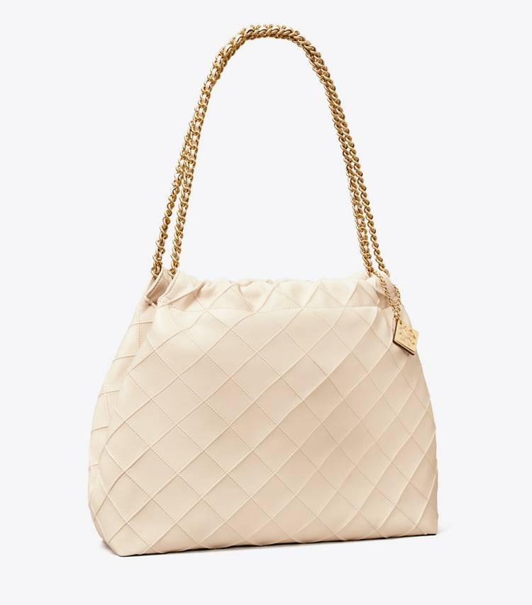 Tory Burch Women Fleming Soft Hobo Bag New Cream Hobo Bags