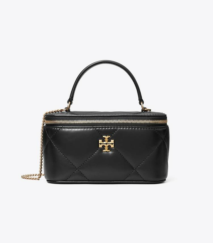 Tory Burch Women Kira Diamond Quilt Vanity Case Black Mini Bags - Image 3