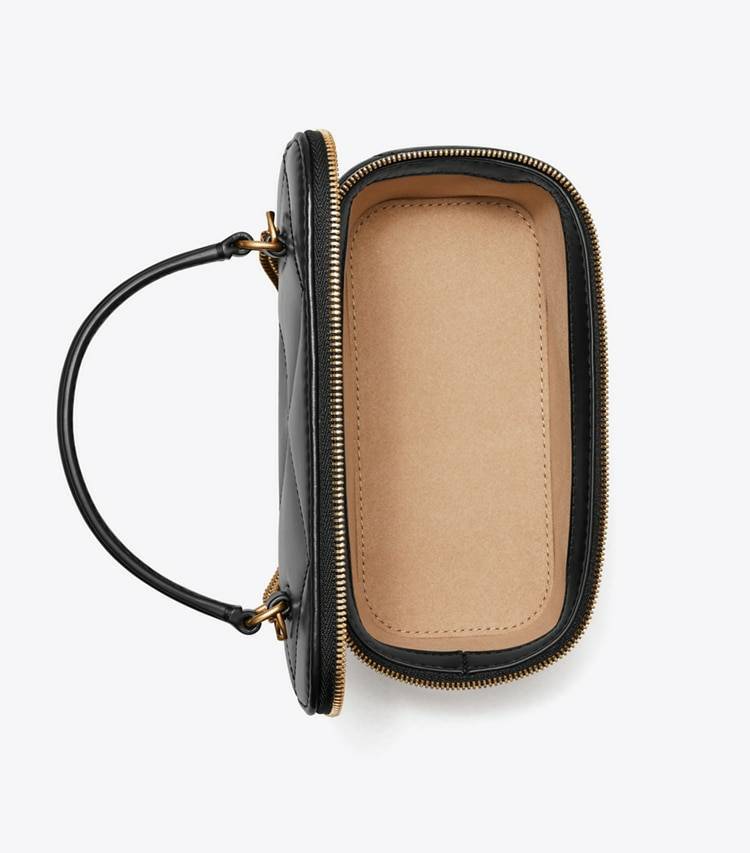 Tory Burch Women Kira Diamond Quilt Vanity Case Black Mini Bags - Image 5
