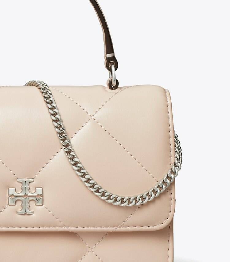 Tory Burch Women Mini Bags Mini Kira Diamond Quilt Top-Handle Crossbody Soft Pink - Image 5