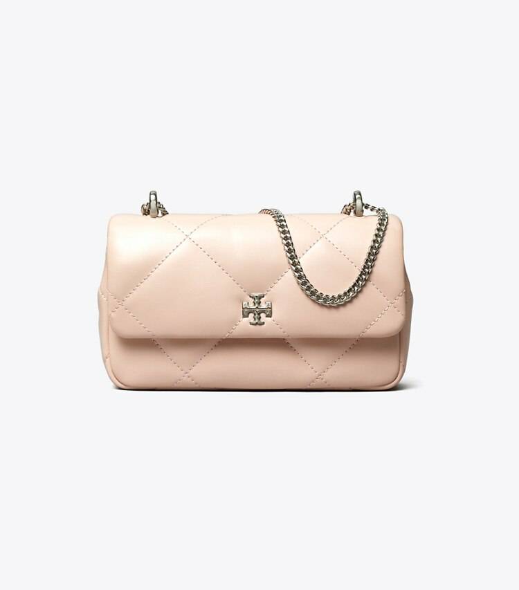 Tory Burch Women Mini Kira Diamond Quilt Flap Bag Soft Pink Crossbody Bags - Image 5