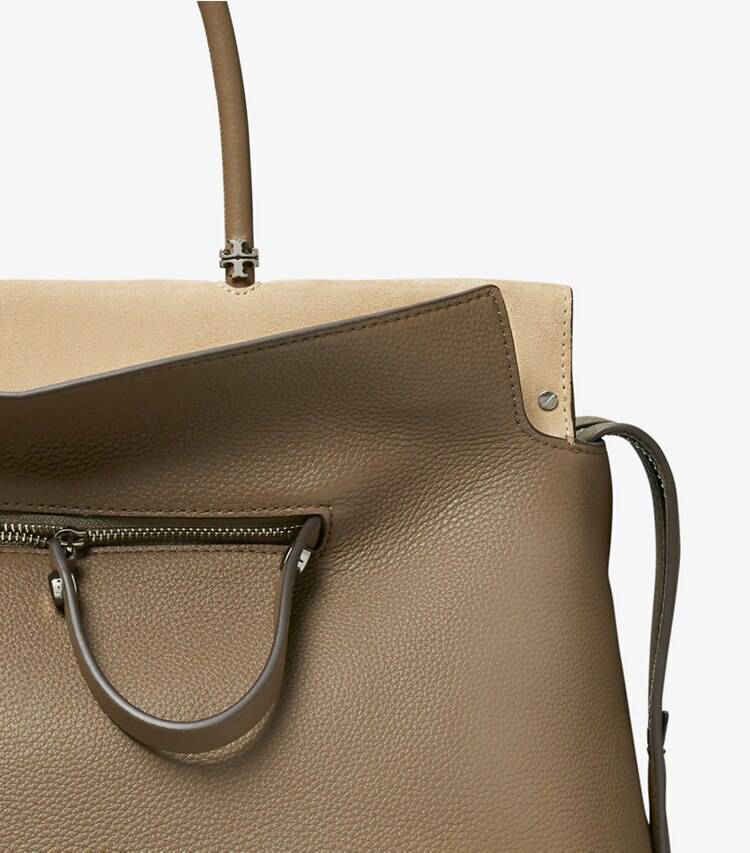 Tory Burch Women Satchels Large Mercer Pebbled Satchel Wild Mushroom - Image 5