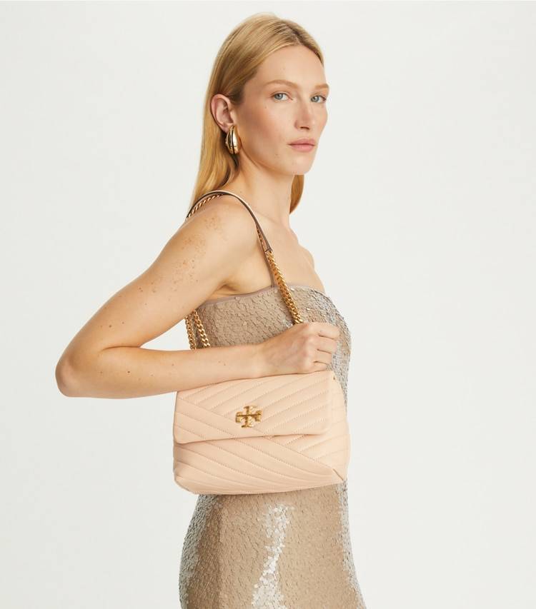 Tory Burch Women Shoulder Bags Coy Pink Small Kira Chevron Convertible Shoulder Bag - Image 2