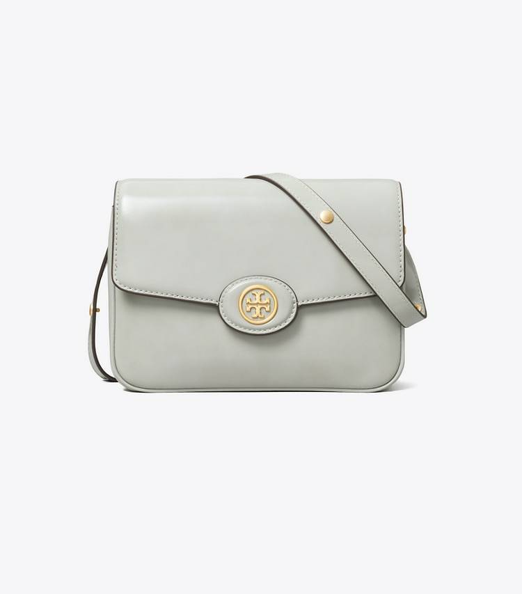 Tory Burch Women Shoulder Bags Robinson Spazzolato Convertible Shoulder Bag Light Granite - Image 3