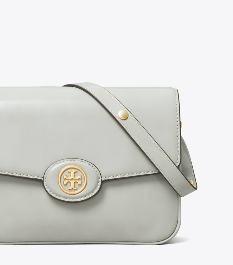 Tory Burch Women Shoulder Bags Robinson Spazzolato Convertible Shoulder Bag Light Granite - Image 4
