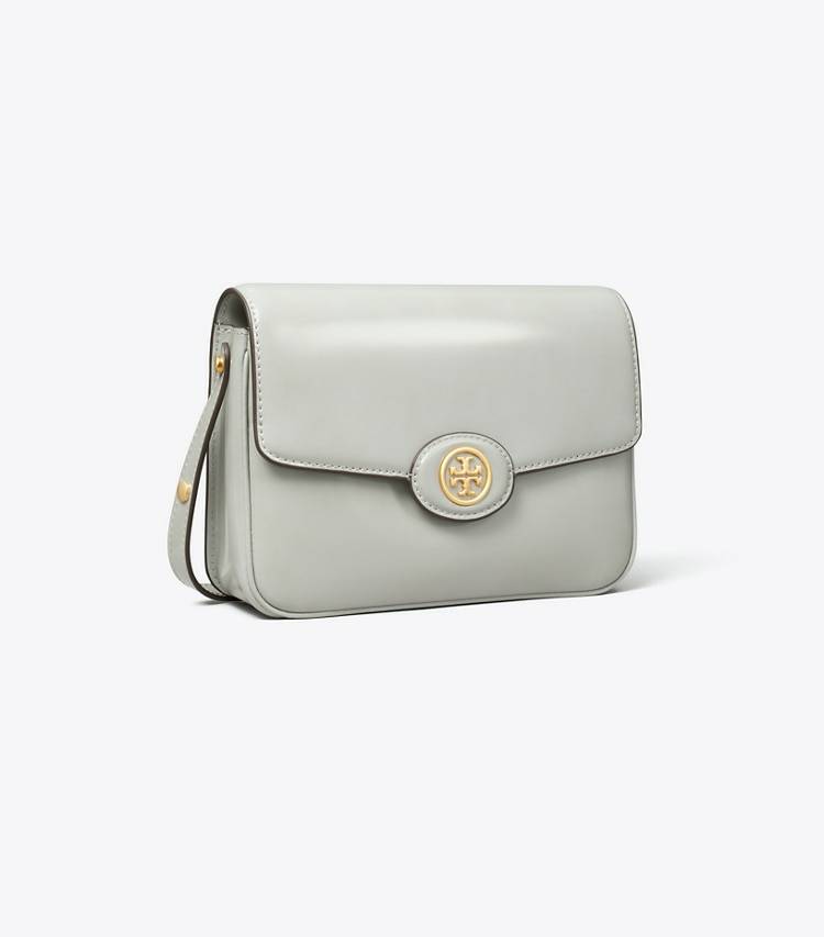 Tory Burch Women Shoulder Bags Robinson Spazzolato Convertible Shoulder Bag Light Granite