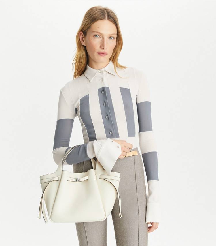 Tory Burch Women Small Romy Tote Light Cream Totes - Image 2