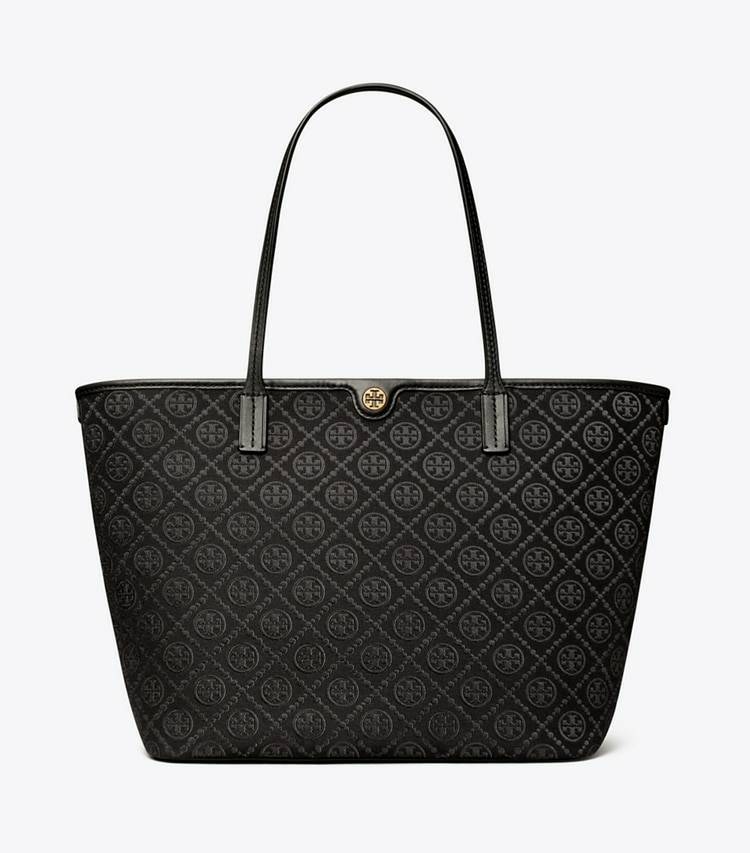 Tory Burch Women T Monogram Zip Tote Tote Bags Black - Image 3