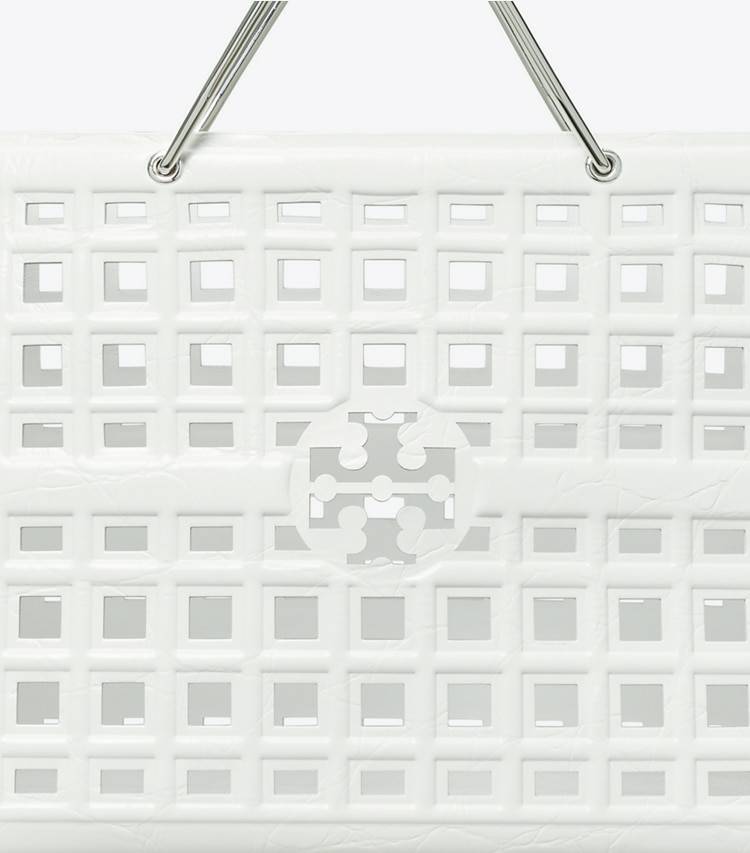 Tory Burch Women Tote Bags Ella Croc-Embossed Market Tote Blanc - Image 4