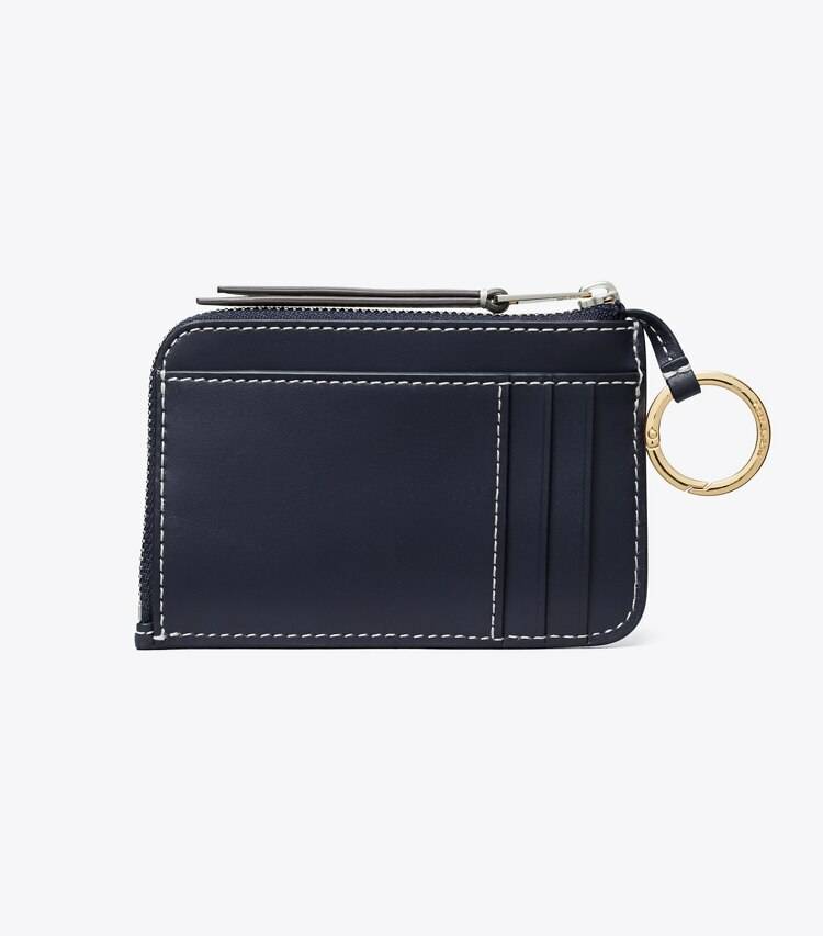 Tory Navy Tory Burch T Monogram Zip Card Case Women Card Cases - Image 3