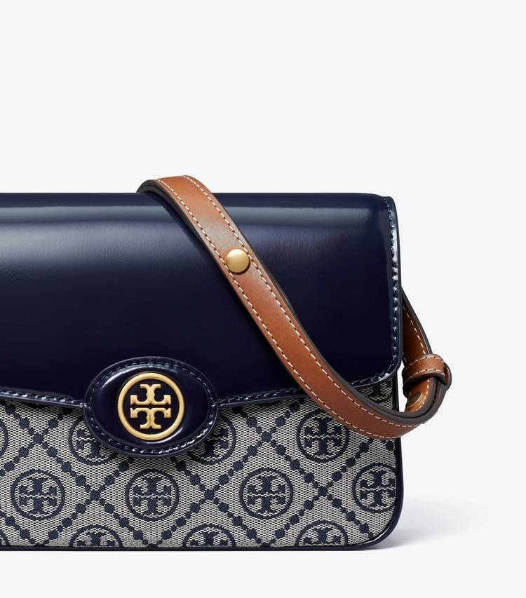 Tory Navy Tory Burch Women Shoulder Bags T Monogram Robinson Convertible Shoulder Bag - Image 4