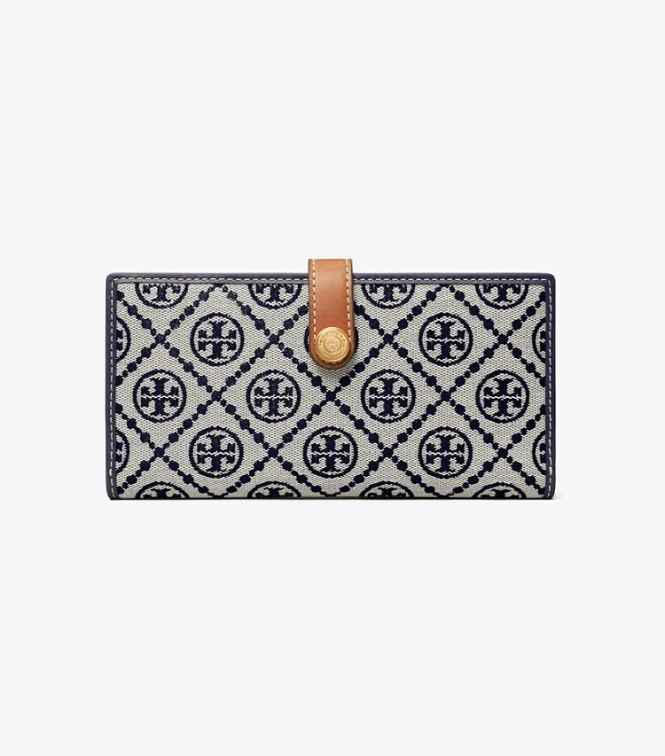 Tory Navy Women Wallets Tory Burch T Monogram Zip Slim Wallet - Image 2