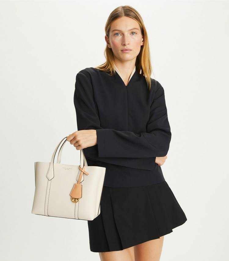 Tote Bags Small Perry Triple-Compartment Tote New Ivory Women Tory Burch - Image 3