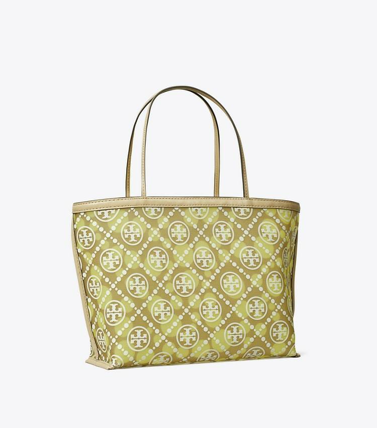 Tote Bags T Monogram Mesh Dot Tote Khaki / Honeydew Tory Burch Women