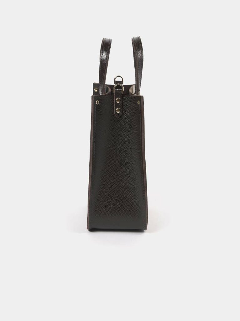 Tote Bags The Mini Tote - Dark Brown Saffiano With Whistlejacket Women Cambridge Satchel - Image 5