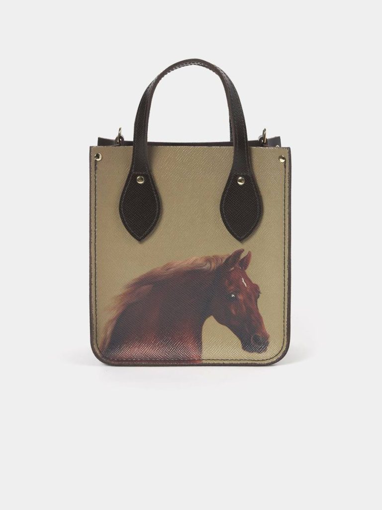 Tote Bags The Mini Tote - Dark Brown Saffiano With Whistlejacket Women Cambridge Satchel