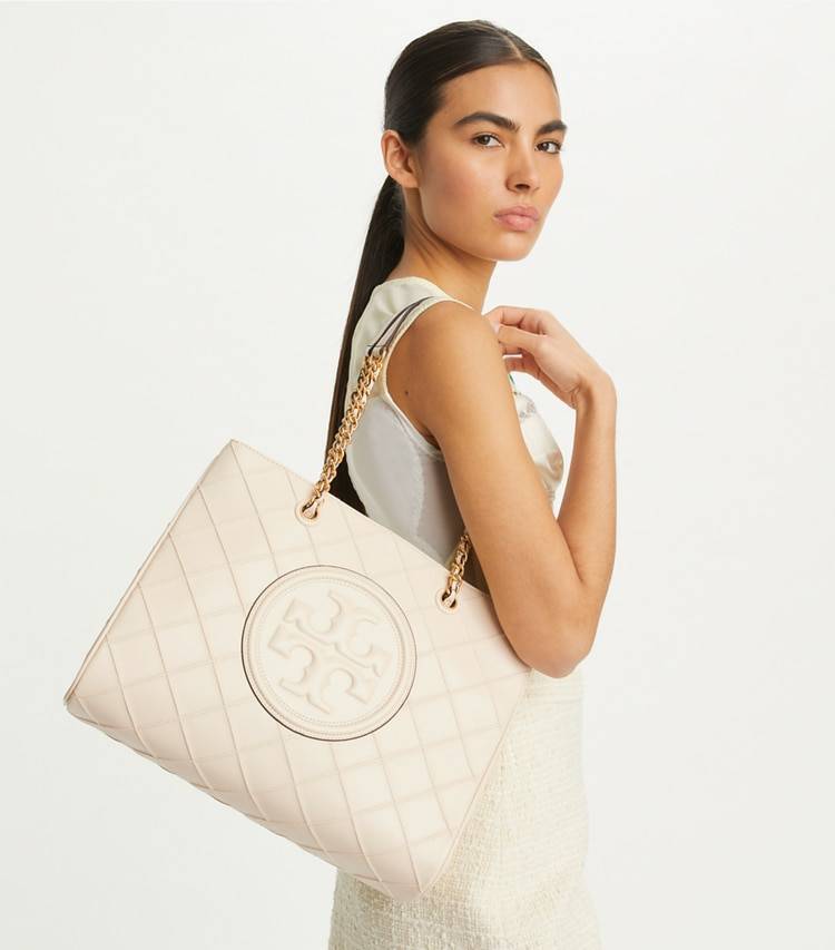 Tote Bags Tory Burch New Cream Fleming Soft Chain Tote Women - Image 2