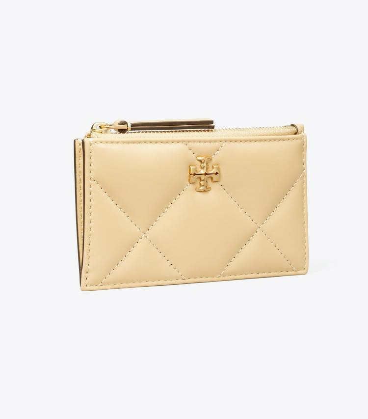 Vanilla Soft Serve Kira Diamond Quilt Zip Card Case Card Cases Women Tory Burch