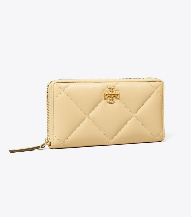 Vanilla Soft Serve Women Wallets Tory Burch Kira Diamond Quilt Zip Continental Wallet