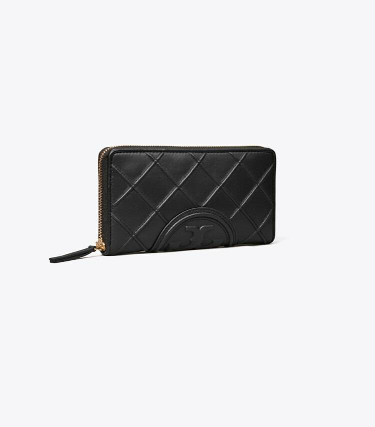 Wallets Black Fleming Soft Zip Continental Wallet Tory Burch Women
