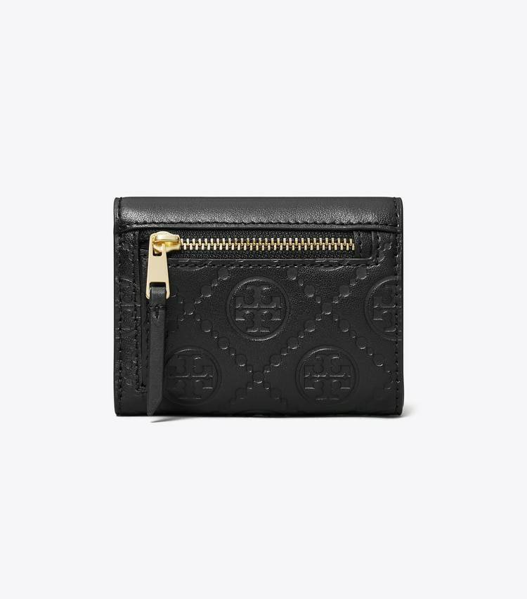 Wallets T Monogram Leather Small Envelope Wallet Women Black Tory Burch - Image 3