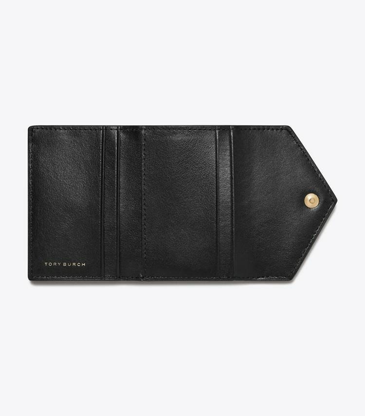 Wallets T Monogram Leather Small Envelope Wallet Women Black Tory Burch - Image 4
