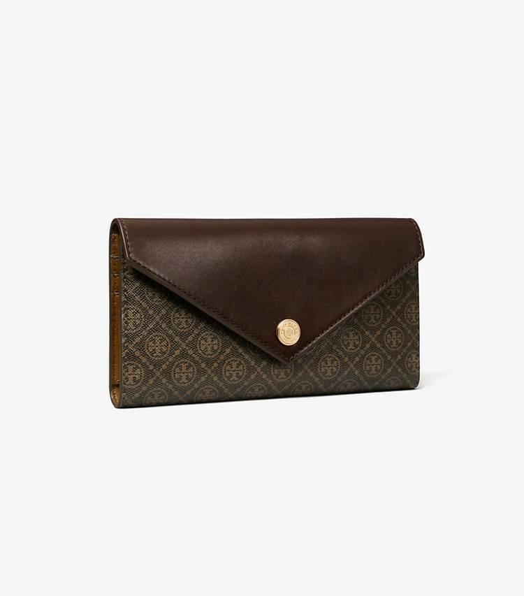 Wallets Women Tory Burch T Monogram Coated Canvas Envelope Wallet French Press