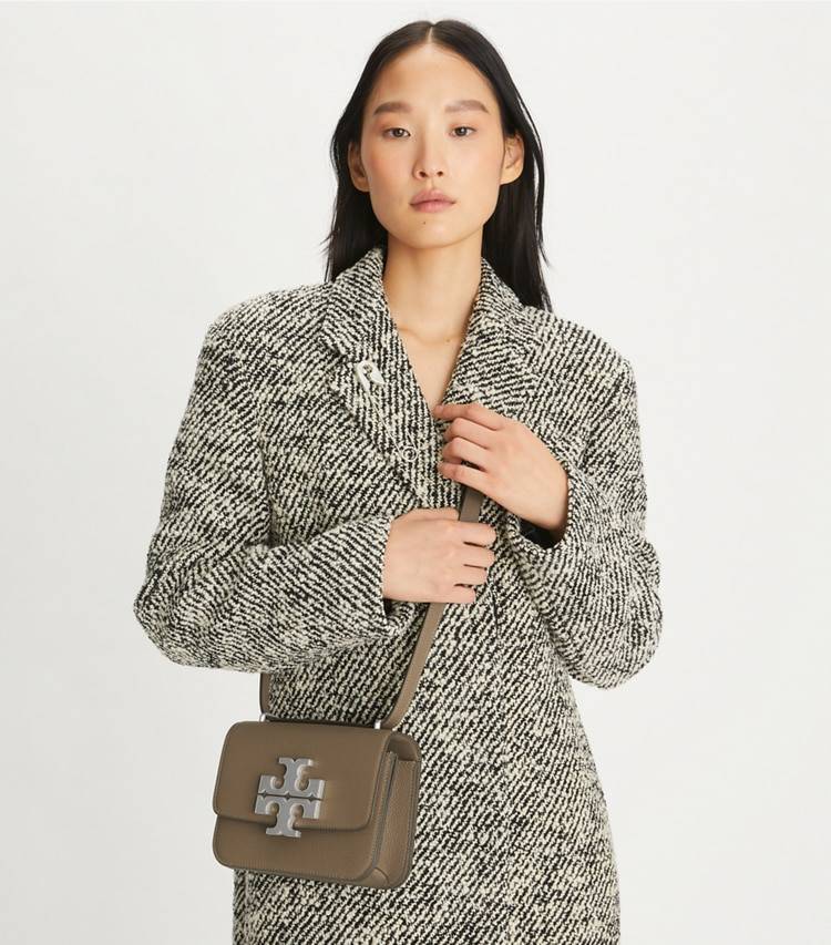 Wild Mushroom Small Eleanor Pebbled Bag Women Shoulder Bags Tory Burch - Image 3