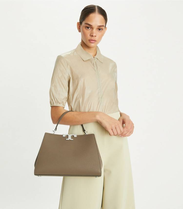Wild Mushroom Women Tory Burch Eleanor Pebbled Satchel Satchels - Image 2