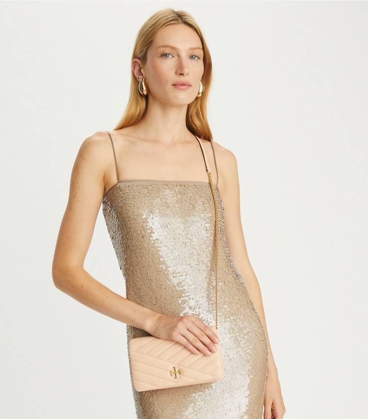Women Apricot Kira Chevron Crossbody Tory Burch Mini Bags - Image 2
