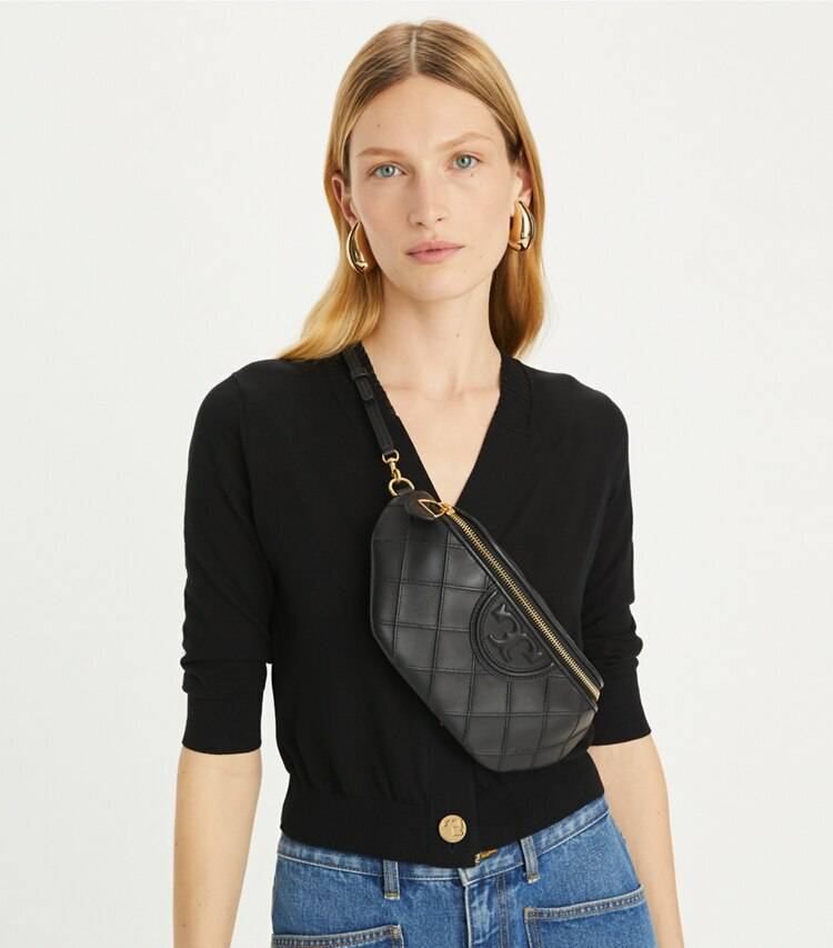 Women Black Tory Burch Fleming Soft Convertible Belt Bag Belt Bags - Image 2